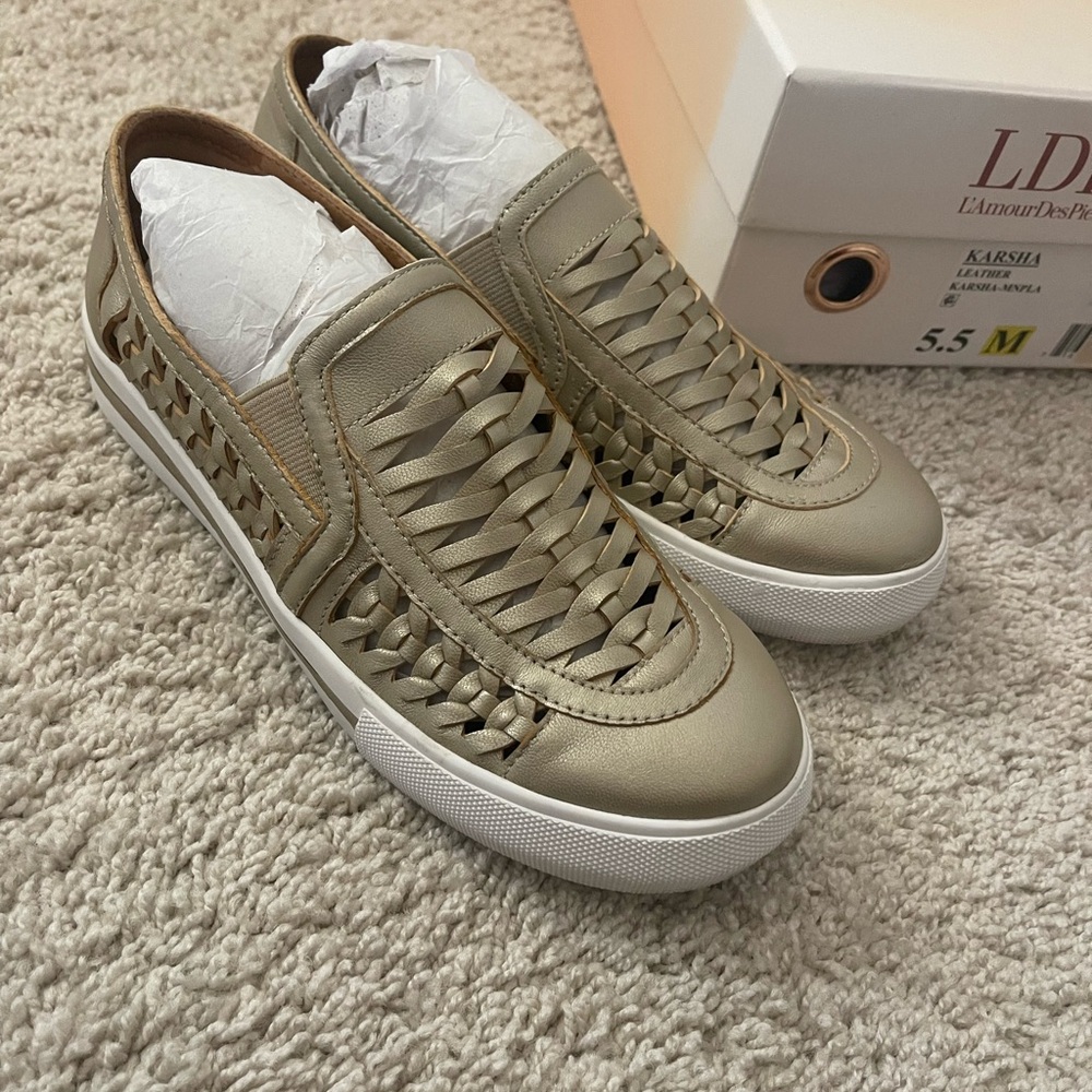 Women's Tan Slip-On Loafers - Picture 3 of 6